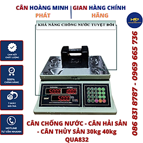 CÂN ĐIỆN TỬ TÍNH TIỀN HÀNG 30kg 40kg QUA832 (cân tính tiền 2 mặt hiển thị) ĐÀI LOAN DÙNG CHO CHUỖI SIÊU THỊ, NHÀ HÀNG, TẠP HÓA, GIA ĐÌNH CAO CẤP [ CÂN HOÀNG MINH PHÁT