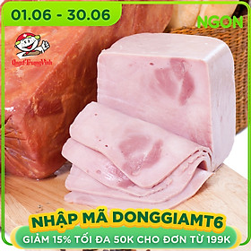 Dăm bông vai xông khói tròn cắt lát Smoked round ham Sliced500GR PE