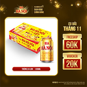 Bia Hà Nội phiên bản Tết 2026 - Thùng 24 lon 330ml