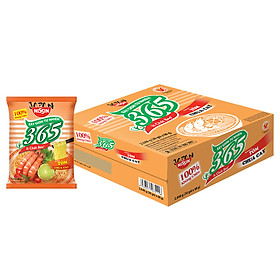 Thùng 30 gói mì không chiên Nissin 365 tôm chua cay 68g