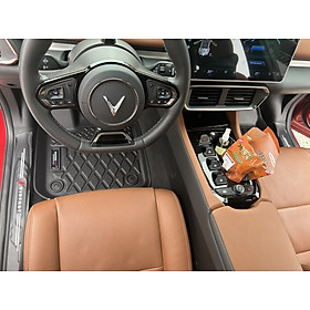 Thảm lót sàn xe ô tô VinFast VF8 Nhãn hiệu Macsim chất liệu nhựa TPE cao cấp màu đen