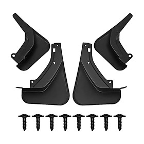 4 Pieces Front and Rear Mud Flaps Mudflaps with Screws Protection Mud Guards Mudguard for  Easy Installation Replacement Part