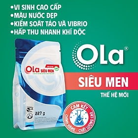 OLA SIÊU MEN: Vi sinh cao cấp kiểm soát tảo và Vibrio, tạo màu nước đẹp cho ao, hấp thu nhanh khí độc