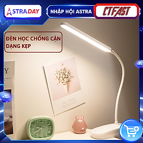 Mua Đèn bàn học chống cận dạng kẹp  đèn bàn học  đèn làm việc LED USB di động CTFAST 03 - Đèn đọc sách thông minh bảo vệ mắt  cảm ứng điều khiển tích điện sạc USB pin 2000 mAh  thiết kế uốn cong chiếu sáng đa hướng