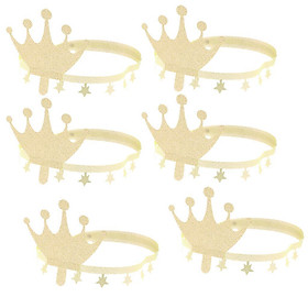 Girls Star Paper Crowns Hat for Birthday Party Baby Shower Photo Props Gold