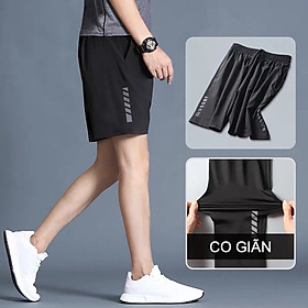 Quần Short Thể Thao Nam From Rộng Nhanh Khô Màu Đen