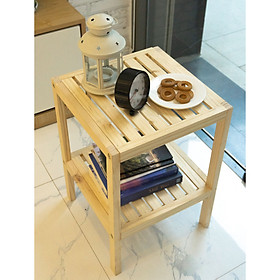 KỆ GỖ 2 TẦNG MÀU GỖ TỰ NHIÊN - 2F NATURAL SHELF