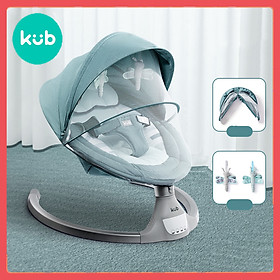 Nôi Rung Điện Tự Động Cho Bé - KUB - Model Mới 2019, Màn Hình Cảm Ứng LED, Phát Nhạc Qua Điện Thoại Bằng Bluetooth, Điều Khiển Từ Xa - Màu Xanh