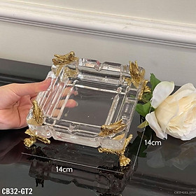 Mua Gạt tàn Pha lê họa tiết rồng vàng - CB32-GT2