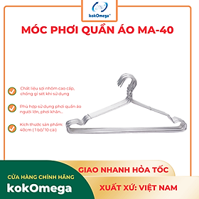 Mua Bộ 10 Móc Áo Nhôm Cao Cấp kokOmega Việt Nam ( Kiểu Dáng Ngẫu Nhiên)