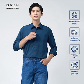 Áo Sơ mi Owen nam dài tay dáng Regular sợi Tre mềm mịn mát Mã AR220943D