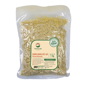 Hạnh nhân tươi cắt lát Huỳnh Gia Agri bịch 1kg làm bánh, nấu chè khúc bạch