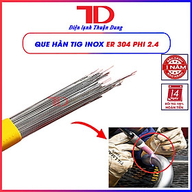 Mua Que hàn Inox ER 304 308 hàn thép không gỉ  phi 1.6 2.4  dài 1 mét  que hàn Tig  hàn bù Tig  Điện lạnh Thuận Dung