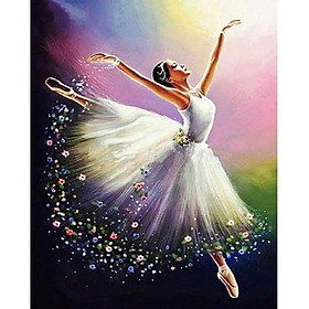 Bimkole 5D Diamond Painting Ballerina Full Drill by Number Kits DIY Rhinestone Pasted 12x16inch