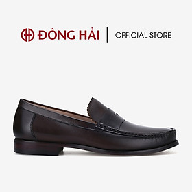 Giày lười nam Đông Hải thiết kế Penny Loafer da bò cao cấp đế cao su cao 3cm dễ di chuyển - G0614