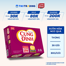 Thùng 30 Gói Mì Khoai Tây Cung Đình Hương Vị Sườn Hầm Ngũ quả