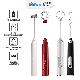 Mua Máy Đánh Trứng Sữa Tạo Bọt Cafe Cầm Tay Mini Pin Sạc Cao Cấp MIFAN 2021 - Nhựa ABS  thép không gỉ - Hàng Chính Hãng
