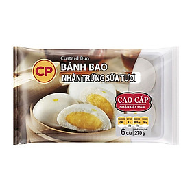 Chỉ Giao HCM - Bánh bao trứng sữa Custard Đông lạnh CP - Khay 270g