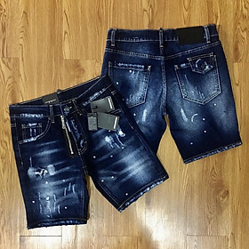 Quần Short Bò Nam DSQ2 Siêu Cấp New 2021 - Chất Liệu Vải Denim Cao Cấp Co Dãn Nhẹ - Jean Nam Đẹp - Quần Bò Ngố Nam 2021