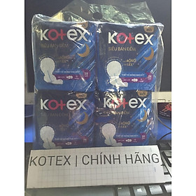 Combo 4 Gói Băng Vệ Sinh Kotex Siêu Ban Đêm 28cm - Mỗi Gói 12 Miếng