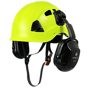Mũ bảo hiểm chống rơi có bịt tai Lỗ thông khí xây dựng Ansi Dây đeo đầu có thể điều chỉnh Mũ bảo hiểm lao động công nghiệp cho nam Màu sắc: Xanh lục B07E