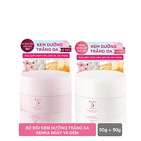 Bộ đôi kem dưỡng trắng da Senka ngày và đêm