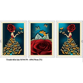 Mua Tranh thêu chữ thập cô gái mn0178-150x70cm