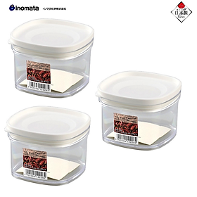 Combo 03 Hộp nhựa chứa đựng, bảo quản thực phẩm khô cao cấp Inomata Canister - Made in Japan