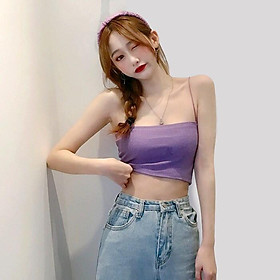 Áo 2 dây croptop Quây Ngực Body Tôn Dáng Chất Thun gân Dày THỜI TRANG 24H