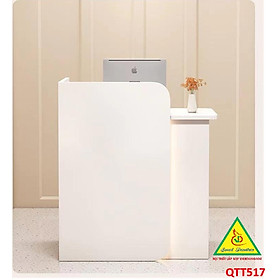 Mua Bàn thu ngân  bàn lễ tân  bàn tính tiền bằng gỗ MDF QTT517 - NỘI THẤT LẮP RÁP VIENDONGADV