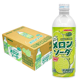 [THÙNG 24 CHAI] Nước soda có ga Sangaria Ramune 500mL nội địa Nhật