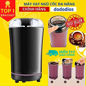 Máy xay hạt khô, xay bột, gia vị cà phê đa năng, công suất cao, lưỡi dao cực bén, chất liệu cối inox, bảo hành 12 tháng - Hàng Chính Hãng DoDoDios