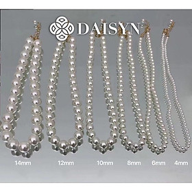 N403 vòng cổ hạt Trai, dây chuyền hạt bẹt dây chuyền choker hạt nhiều kích cỡ kiểu dáng sang trọng cho nữ