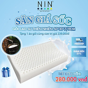 Mua Gối cao su thiên nhiên lượn sóng NIN House thích hợp cho người bị đau cổ vai gáy kích thước 50*30*7/9cm