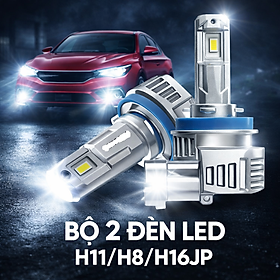 Đèn LED M6X H11/H8/H16JP Cho Ô Tô – Bộ 2 Bóng Pha Gầm Siêu Sáng, Ánh Sáng Trắng Mạnh