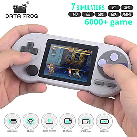 Dữ liệu ếch SF2000 3 inch màn hình IPS Trò chơi cầm tay Bảng điều khiển trò chơi cầm tay 6000 trò chơi di động Game Retro Game Game Console cho trẻ em màu: Bảng điều khiển cầm tay 16G