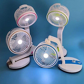 Mua Quạt tích điện gập xoay 360 độ có kèm đèn LR2019