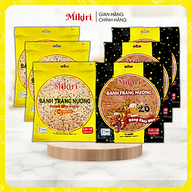Bộ 6 Bánh tráng nướng Mikiri vị Dừa vị Ruốc các loại - Đường kính bánh ~20cm - 3 bánh Dừa + 3 Bánh Ruốc