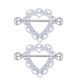 Charm Stainless Steel Nipple Ring Shield Barbell Navel Ring Body Piercing