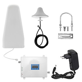 110-220V Tri Band Amplifier 900 1800 2100 GSM DCS WCDMA 2G/3G/4G LTE Universal Signal Booster Intelligent Repeater Kit