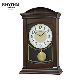 Đồng hồ Rhythm CRJ758UR06 Kt 29.1 x 45.9 x 13.1cm, 3.6kg Vỏ gỗ. Dùng PIN.