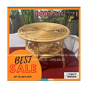 Mua Bàn Đan Mây 2 Tầng tự nhiên -  Bàn Trà - Bàn Coffee