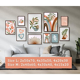 Mua SET 10 TRANH CANVAS TRANG TRÍ PHÒNG KHÁCH - TIỆM TRANH 91 - TRANH CANVAS Bắc Âu  tặng kèm đinh treo chuyên dụng