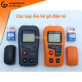 Máy đo độ ẩm gỗ - đo độ ẩm tường sơn nhà độ chính xác 0.5% kèm pin