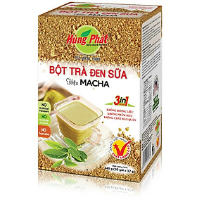 Bột Trà Đen Sữa Hiệu Macha 20 Gói/Hộp - Thương hiệu Hùng Phát: Thành Phần Tự Nhiên - Không Hương Liệu - Không Phẩm Màu - Không Chất Bảo Quản