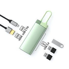 Mua Bộ HUB TEEMO PC Thời Trang Chia Cổng USB Type C To 4K HDMI PD Dùng Cho Laptop Surface Macbook IPad Điện Thoại - Hàng Chính Hãng