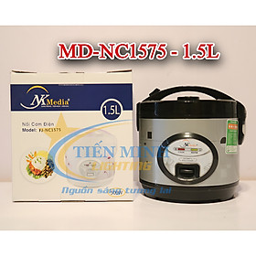 Mua Nồi Cơm Điện Nắp Gài NK-MEDIA 1.5 LÍT MD-NC1575  Nồi Cơm Điện nấu nhanh và giữ ấm  Hợp kim nhôm phủ chống dính Whitford (USA)