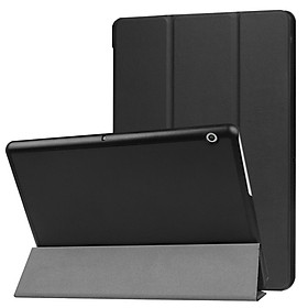 Bao Da Cover Cho Máy Tính Bảng Huawei MediaPad T3 10 (2017) Hỗ Trợ Smart Cover - Đen