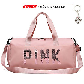 Hình ảnh Túi xách du lịch thể thao thời trang Pink VNV2  siêu đẹp có ngăn đựng giày cao cấp   TẶNG MÓC KHÓA CÁ HEO CAO CẤP