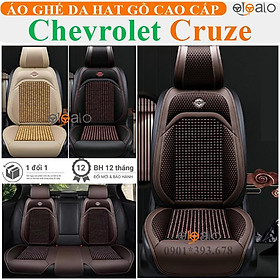 Áo trùm lót bọc ghế xe ô tô Chevrolet Cruze da PU hạt gỗ tự nhiên CAO CẤP
